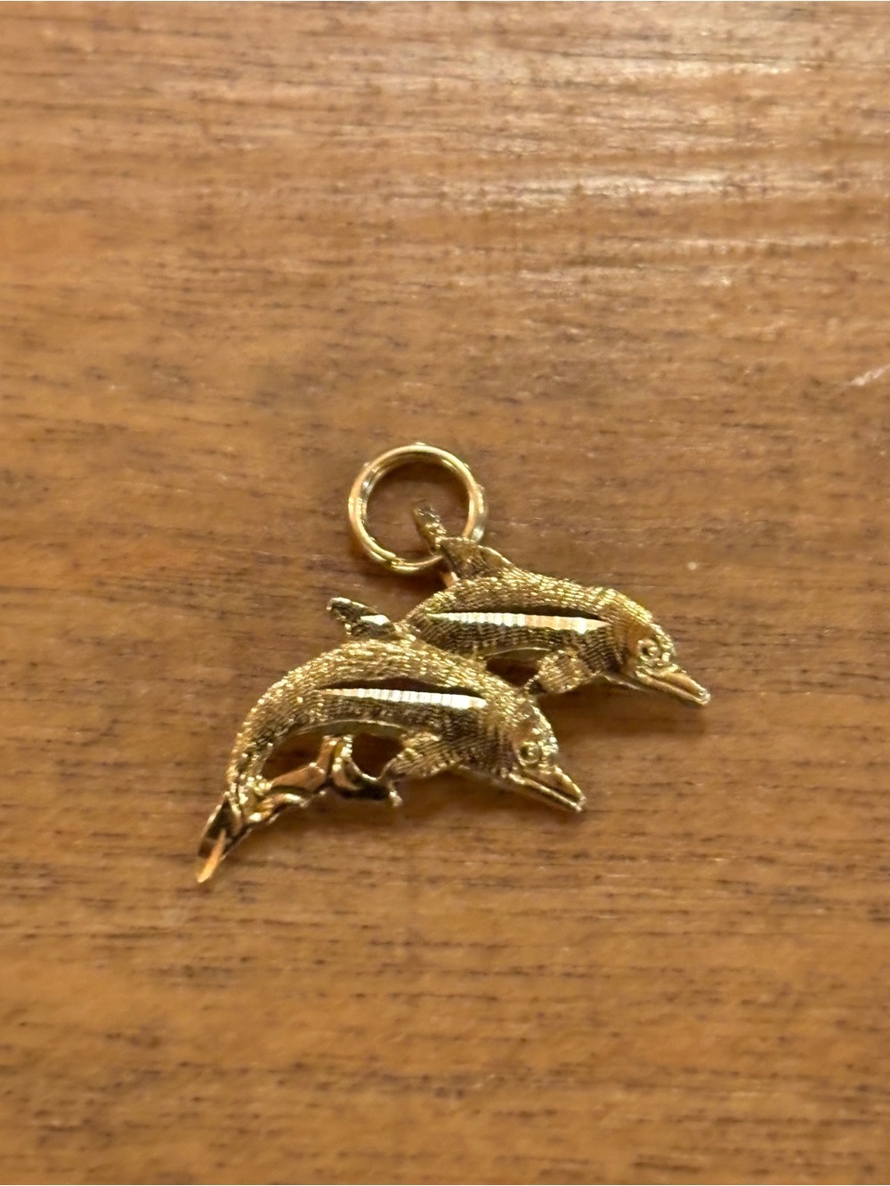 14k Solid Gold Dolphin Charm Pendant - Picture 6 of 6